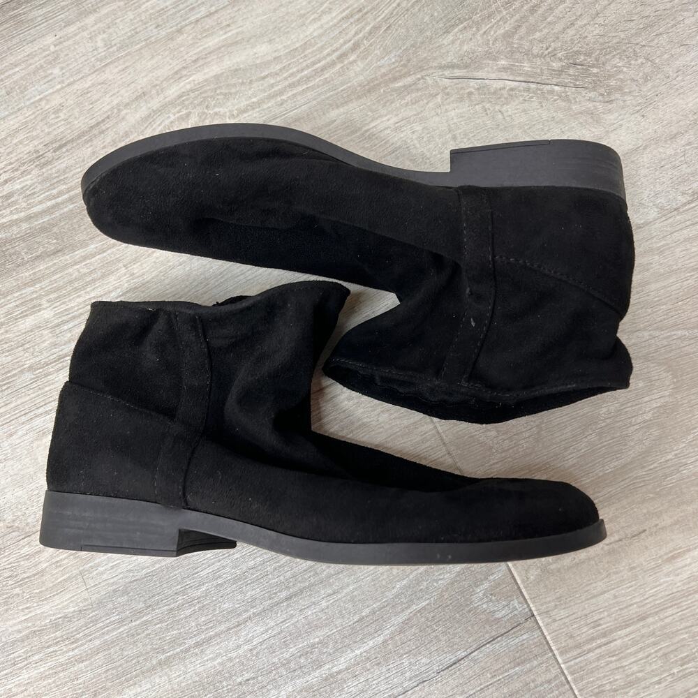 LFL by Lust for Life Boots Womens Size 8M Black Suede Slouch Ankle Boots